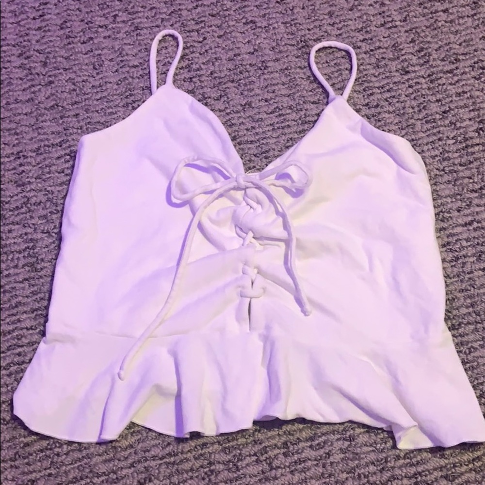 free people tie up top